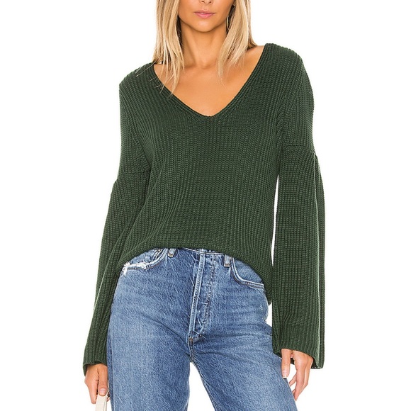 Lovers + Friends Addison Sweater Forrest Green XXS - Picture 2 of 4